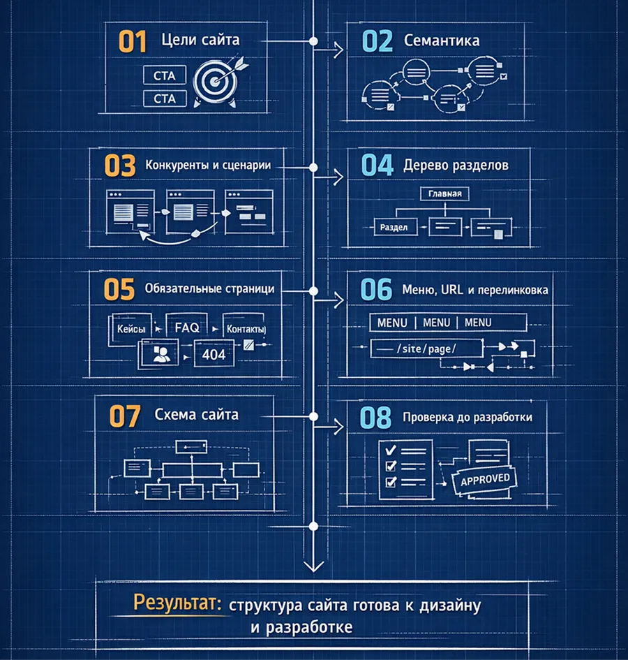 Как составить структуру сайта